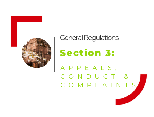 Section 3 - Appeals, Conduct and Complaints